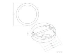 Plafón LED 18W Circular Ø225 mm 6000K Blanco Frío