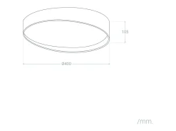 Plafón LED 28W Circular Ø400 mm CCT Seleccionable Liam Blanco