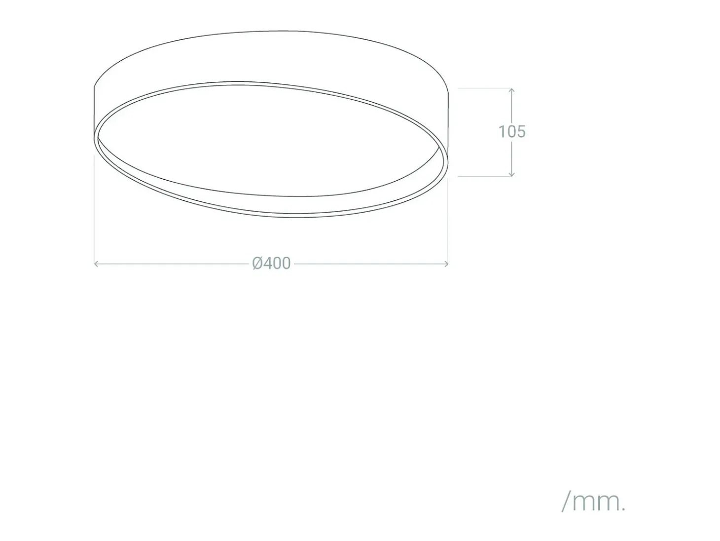 Plafón LED 28W Circular Ø400 mm CCT Seleccionable Liam Blanco