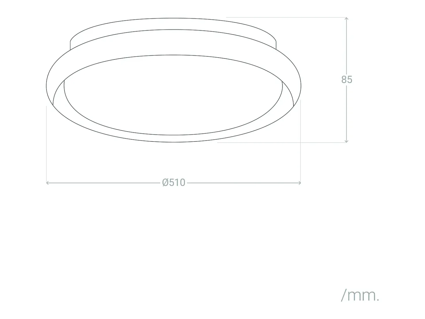 Plafón LED 36W Circular Ø510 mm CCT Seleccionable Rayan Blanco