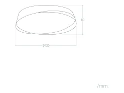 Plafón LED 28W Circular Ø420 mm CCT Seleccionable Nil Blanco