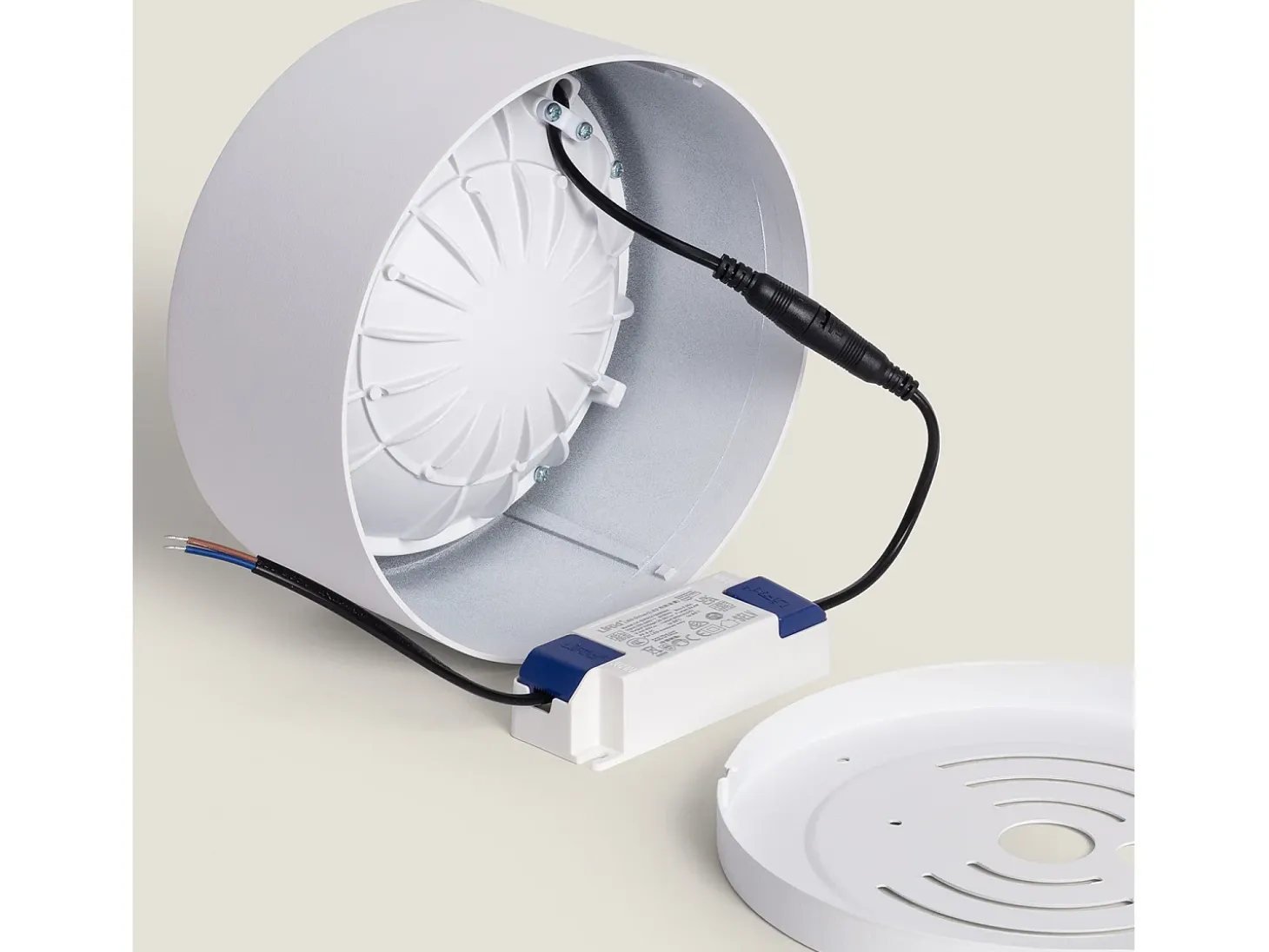 Plafón LED 24W Circular Aluminio Luz Indirecta Ø175 mm Tokkai 4000K Blanco Blanco Neutro