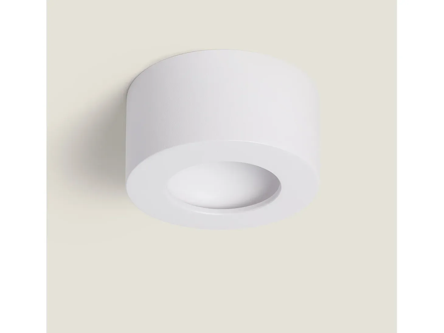 Plafón LED 8W Circular Aluminio Luz Indirecta Ø105 mm Tokkai 4000K Blanco Blanco Neutro