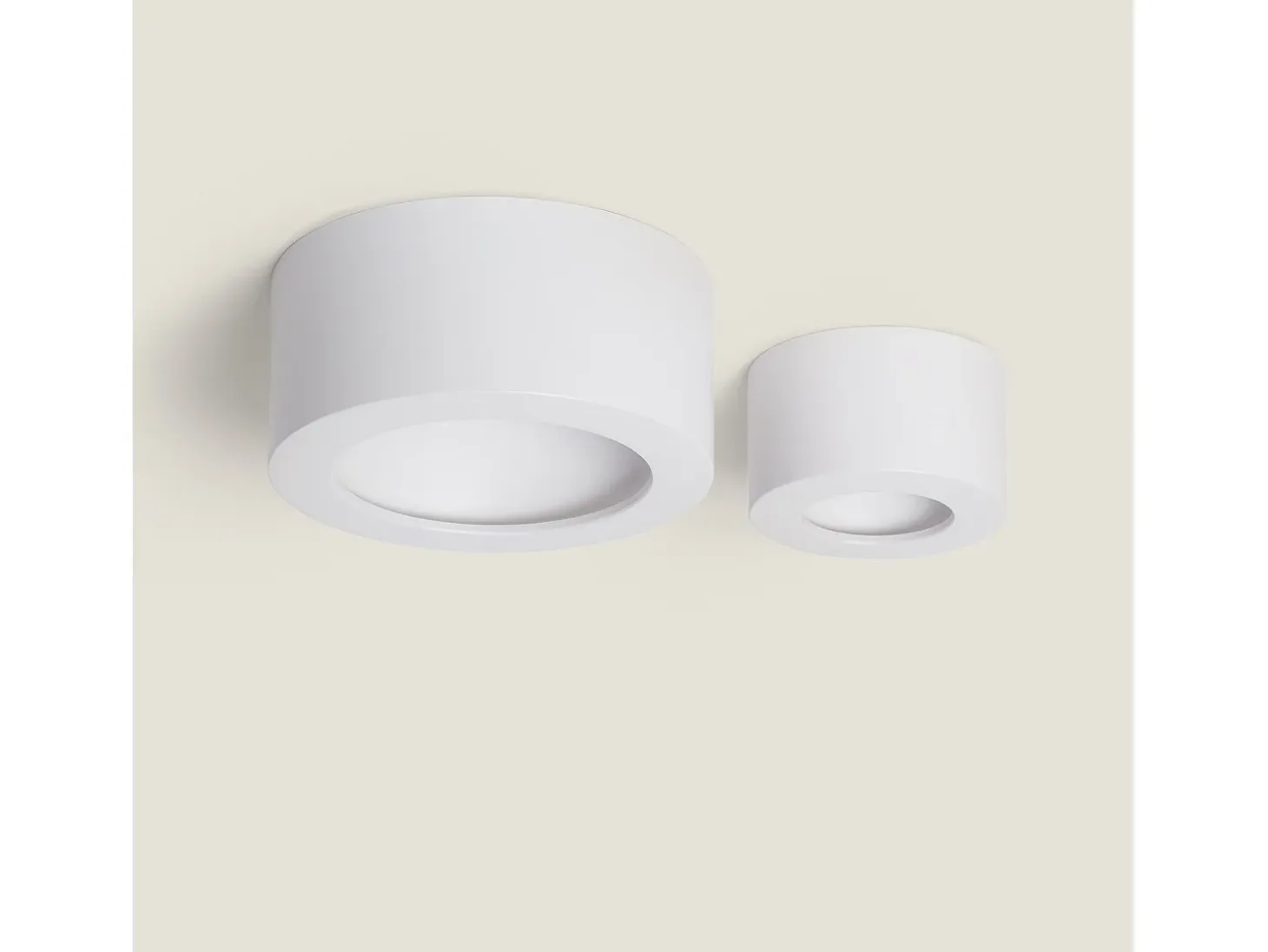 Plafón LED 8W Circular Aluminio Luz Indirecta Ø105 mm Tokkai 4000K Blanco Blanco Neutro