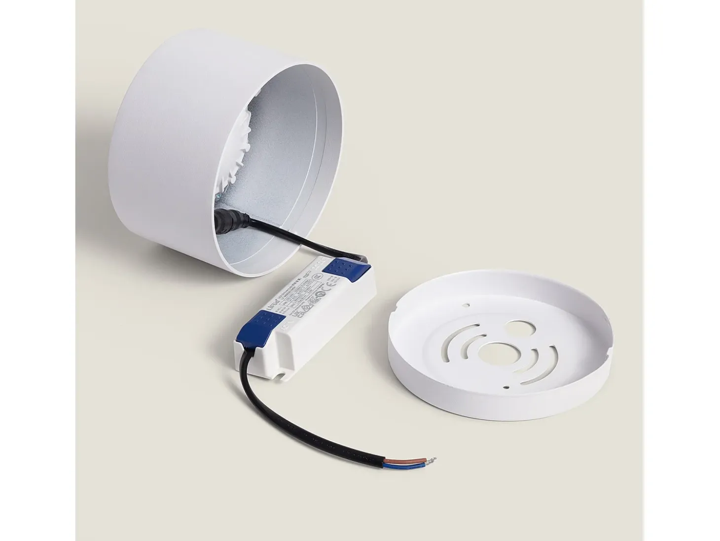 Plafón LED 8W Circular Aluminio Luz Indirecta Ø105 mm Tokkai 4000K Blanco Blanco Neutro