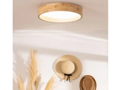 Plafón LED 20W Circular Madera Ø470 mm CCT Seleccionable Dari Blanco