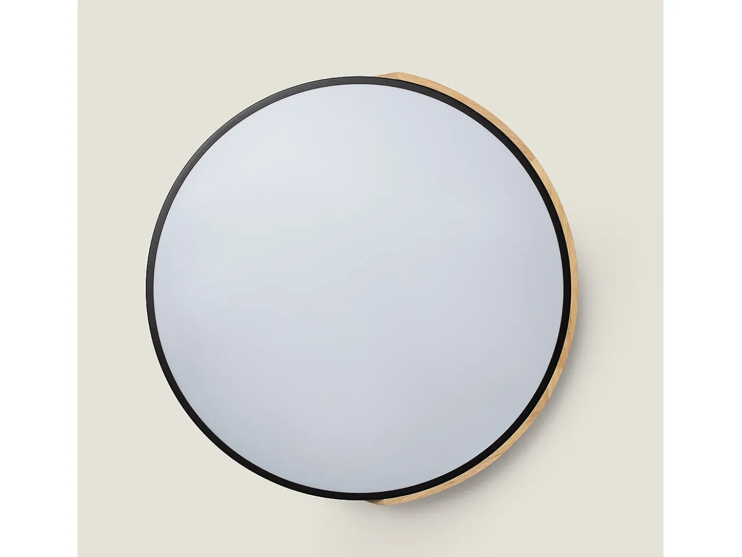 Plafón LED 36W Circular Madera Ø500 mm CCT Seleccionable Semi-Dari Negro