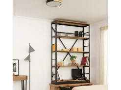 Plafón LED 18W Circular Madera Ø320 mm CCT Seleccionable Semi-Dari Negro