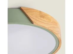Plafón LED 18W Circular Madera Ø320 mm CCT Seleccionable Semi-Dari Blanco