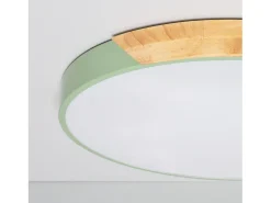 Plafón LED 36W Circular Madera Ø500 mm CCT Seleccionable Semi-Dari Verde