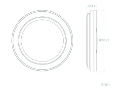 Plafón LED 24W Circular Metal Danne 2200K - 3000K - 4000K CCT