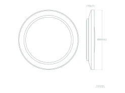Plafón LED 24W Circular Metal Karry Ø500 mm CCT Seleccionable 2200K - 3000K - 4000K CCT