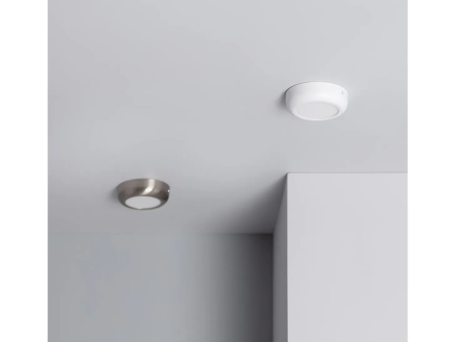 Plafón LED 6W Circular Metal Ø120 mm Design Silver 4000K Blanco Neutro