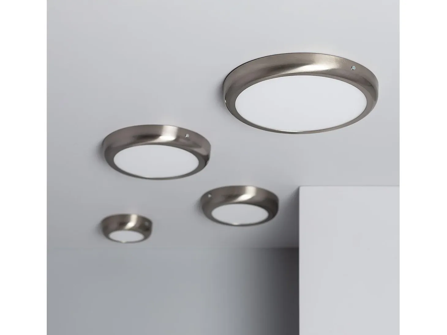 Plafón LED 6W Circular Metal Ø120 mm Design Silver 4000K Blanco Neutro