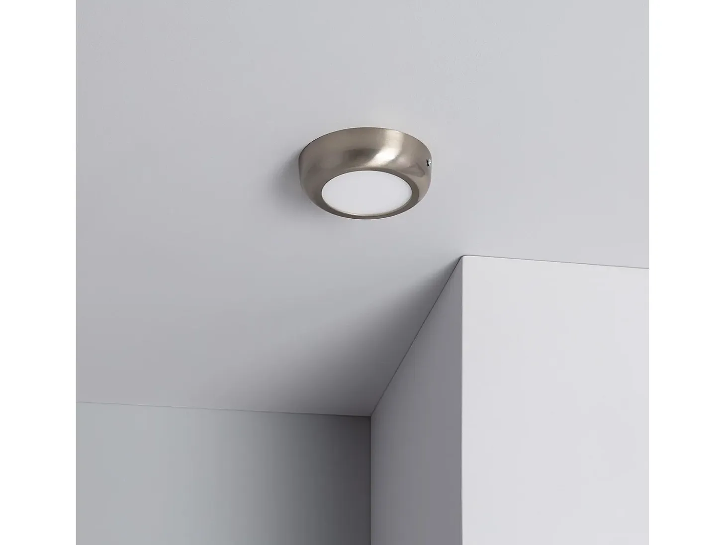Plafón LED 6W Circular Metal Ø120 mm Design Silver 4000K Blanco Neutro