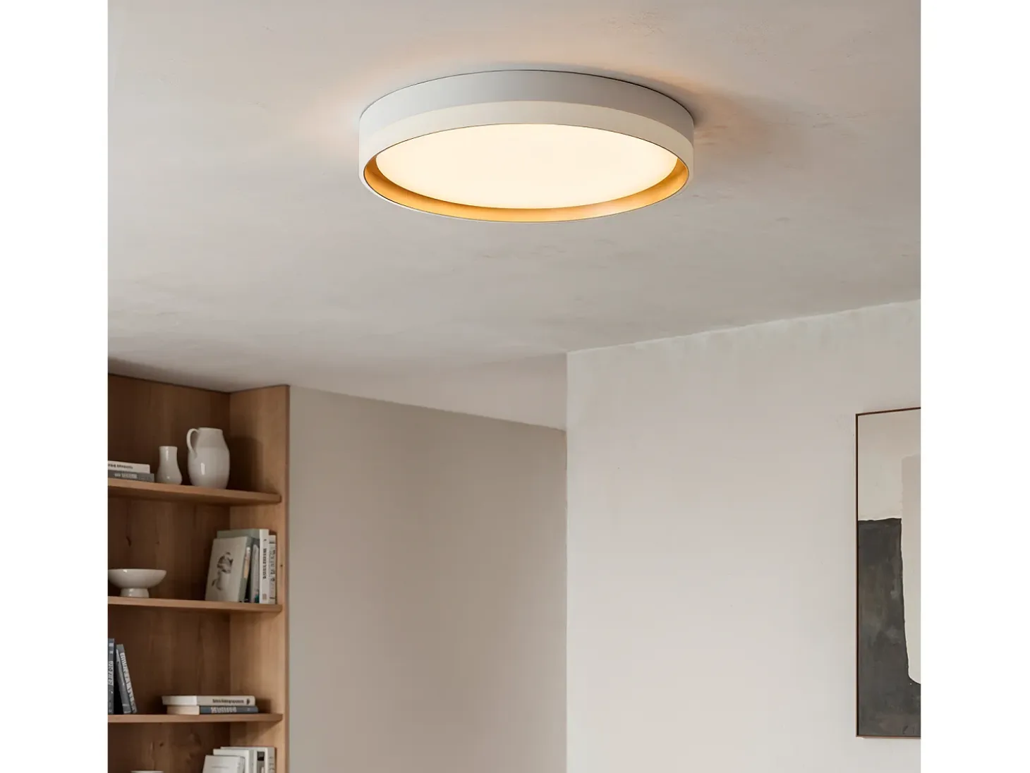 Plafón LED 24W Circular Metal Ø400 mm Marstal Dorado