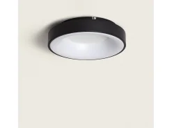 Plafón LED 30W Circular Metal Ø380 mm CCT Seleccionable Jacob Negro