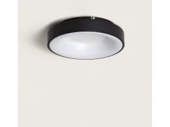 Plafón LED 30W Circular Metal Ø380 mm CCT Seleccionable Jacob Negro
