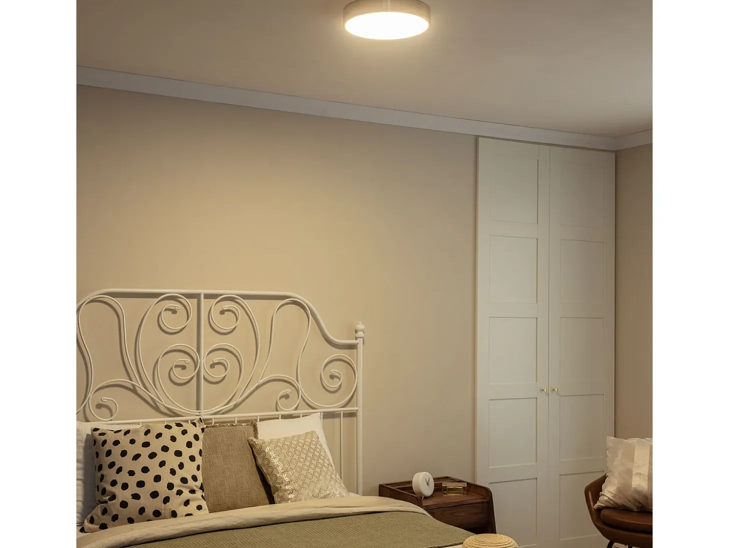Plafón LED 18W Circular Metal Ø300 mm CCT Seleccionable Haydn Dorado