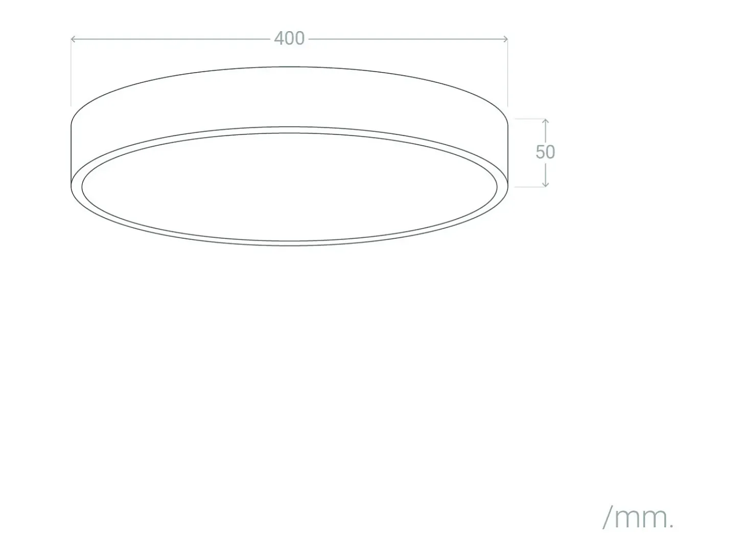 Plafón LED 30W Circular Metal Ø400 mm CCT Seleccionable Hidria Blanco