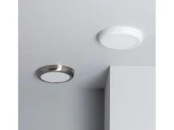 Plafón LED 18W Circular Metal Ø220 mm Design Silver 3000K Blanco Cálido