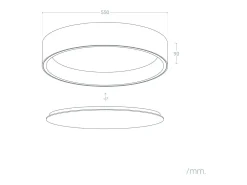 Plafón LED 30W Circular Metal Ø550 mm CCT Seleccionable Big Broadway Negro