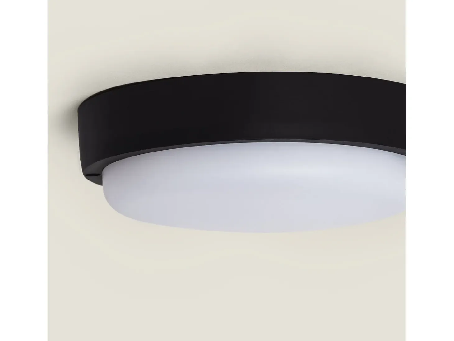 Plafón LED 25W Circular para Exterior Ø175 mm IP65 Black 6500K Blanco Frío
