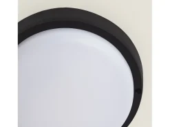 Plafón LED 25W Circular para Exterior Ø175 mm IP65 Black 6500K Blanco Frío