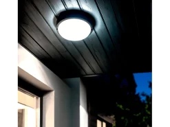 Plafón LED 25W Circular para Exterior Ø175 mm IP65 Black 6500K Blanco Frío