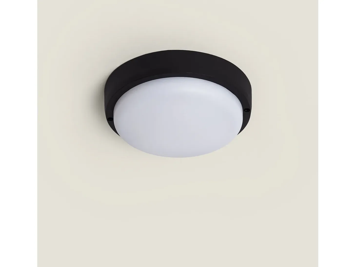 Plafón LED 25W Circular para Exterior Ø175 mm IP65 Black 6500K Blanco Frío