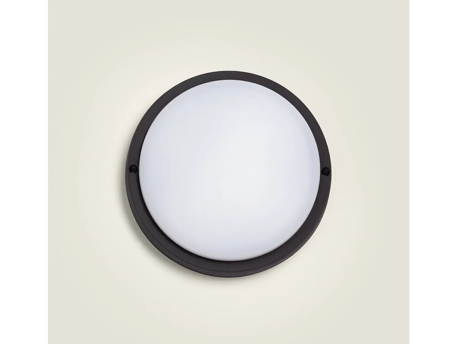 Plafón LED 25W Circular para Exterior Ø175 mm IP65 Black 6500K Blanco Frío