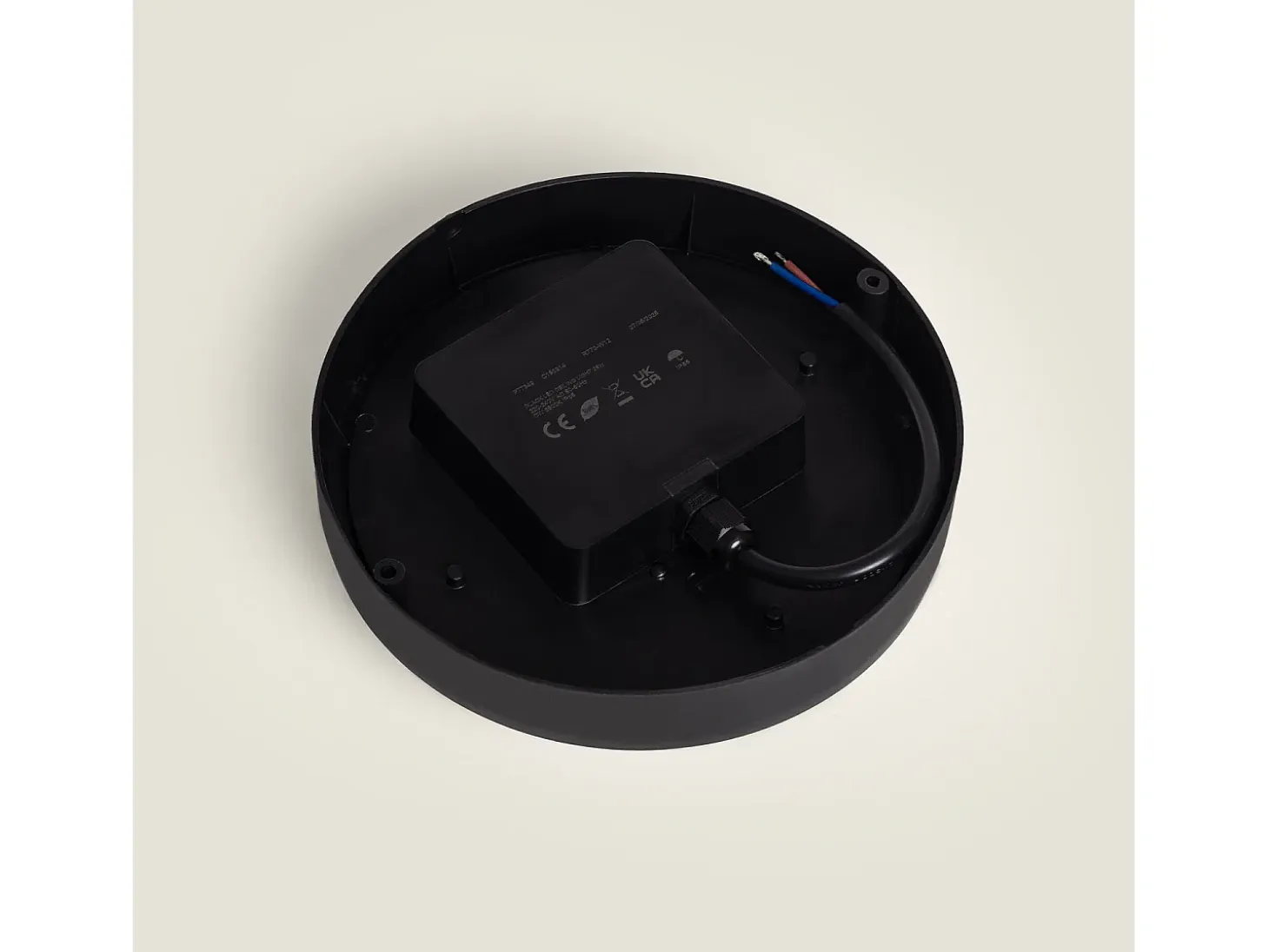 Plafón LED 25W Circular para Exterior Ø175 mm IP65 Black 6500K Blanco Frío