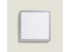 Plafón LED 24W Cuadrado Aluminio 280x280 mm Slim CCT Seleccionable Galán SwitchDimm Plateado