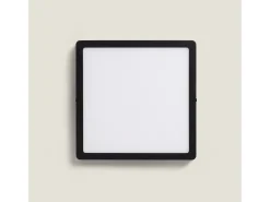 Plafón LED 24W Cuadrado Aluminio 280x280 mm Slim CCT Seleccionable Galán SwitchDimm Negro