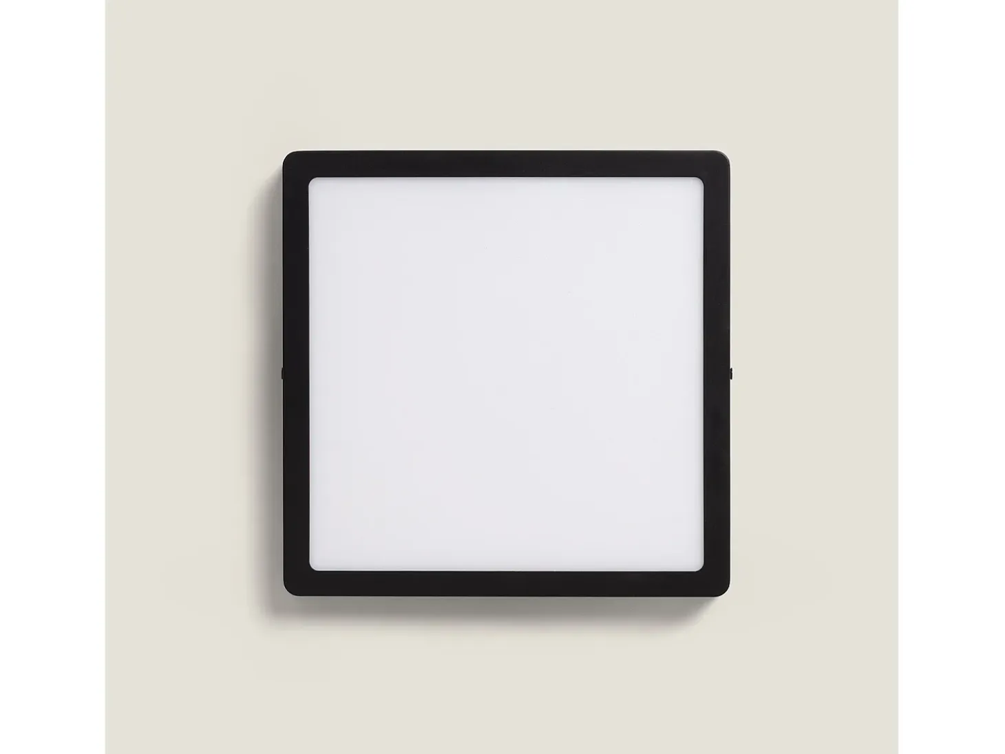 Plafón LED 24W Cuadrado Aluminio 280x280 mm Slim CCT Seleccionable Galán SwitchDimm Negro