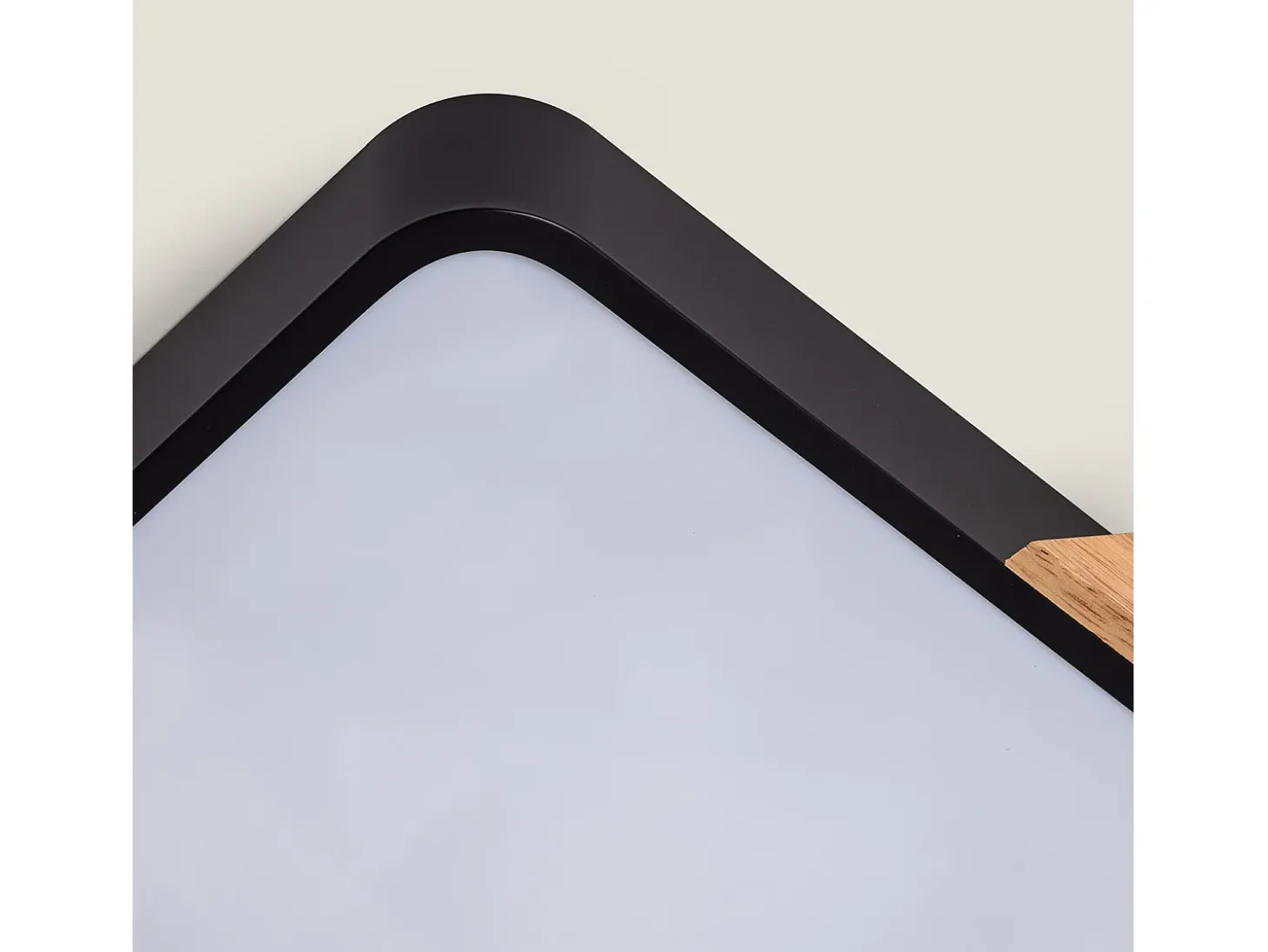Plafón LED 18W Cuadrado Madera 325x325 mm CCT Seleccionable Semi-Dari Negro