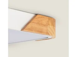 Plafón LED 18W Cuadrado Madera 325x325 mm CCT Seleccionable Semi-Dari Blanco