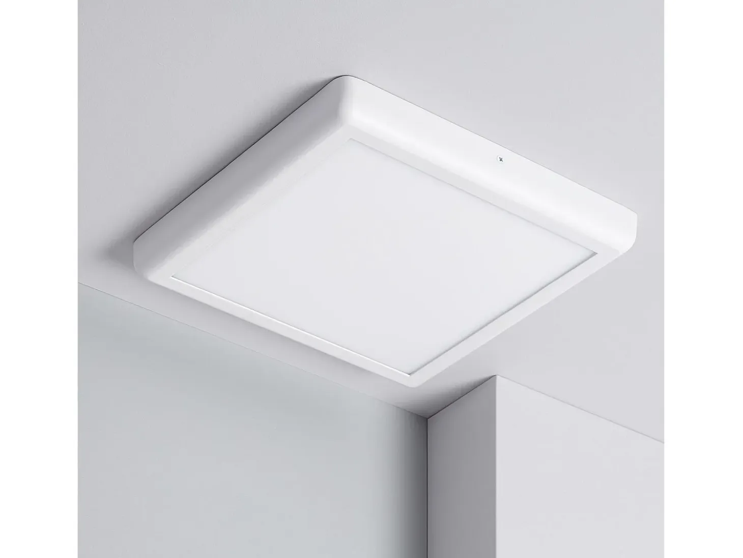 Plafón LED 24W Cuadrado Metal 300x300 mm Design White 3000K Blanco Cálido