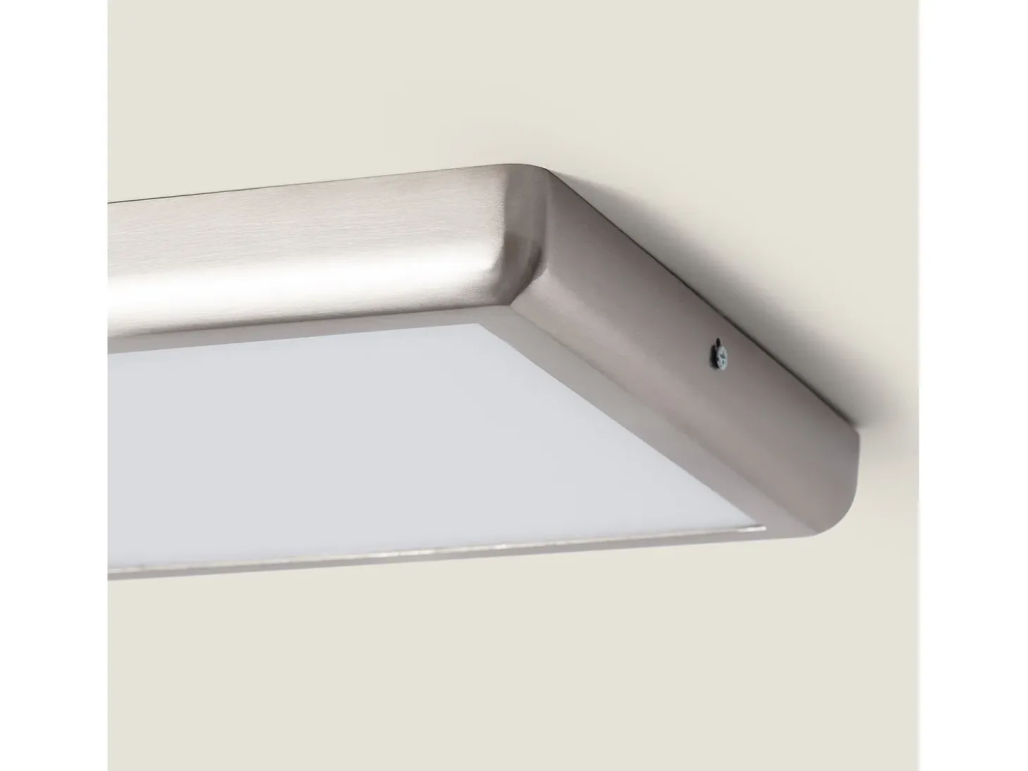 Plafón LED 24W Cuadrado Metal 300x300 mm Design Silver 3000K Blanco Cálido