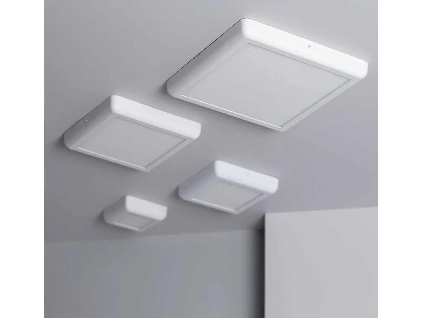 Plafón LED 18W Cuadrado Metal 225x225 mm Design White 4000K Blanco Neutro