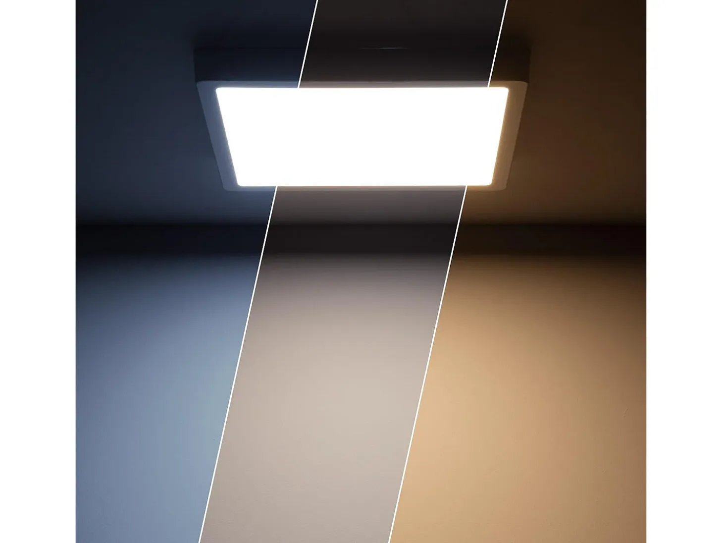 Plafón LED 24W Cuadrado Superslim CCT Seleccionable 280x280 mm Seleccionable (Cálido-Neutro-Frío)