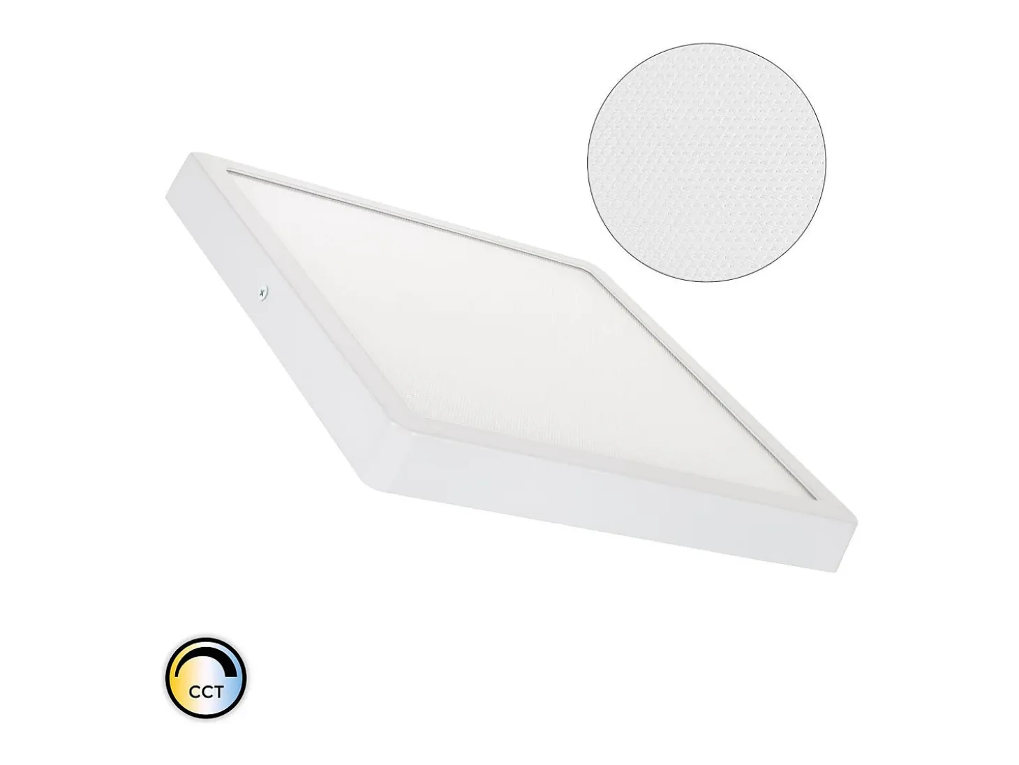 Plafón LED 24W Cuadrado Superslim CRI90 Microprismático CCT Seleccionable UGR17 280x280 mm Seleccionable (Cálido-Neutro-Frío)