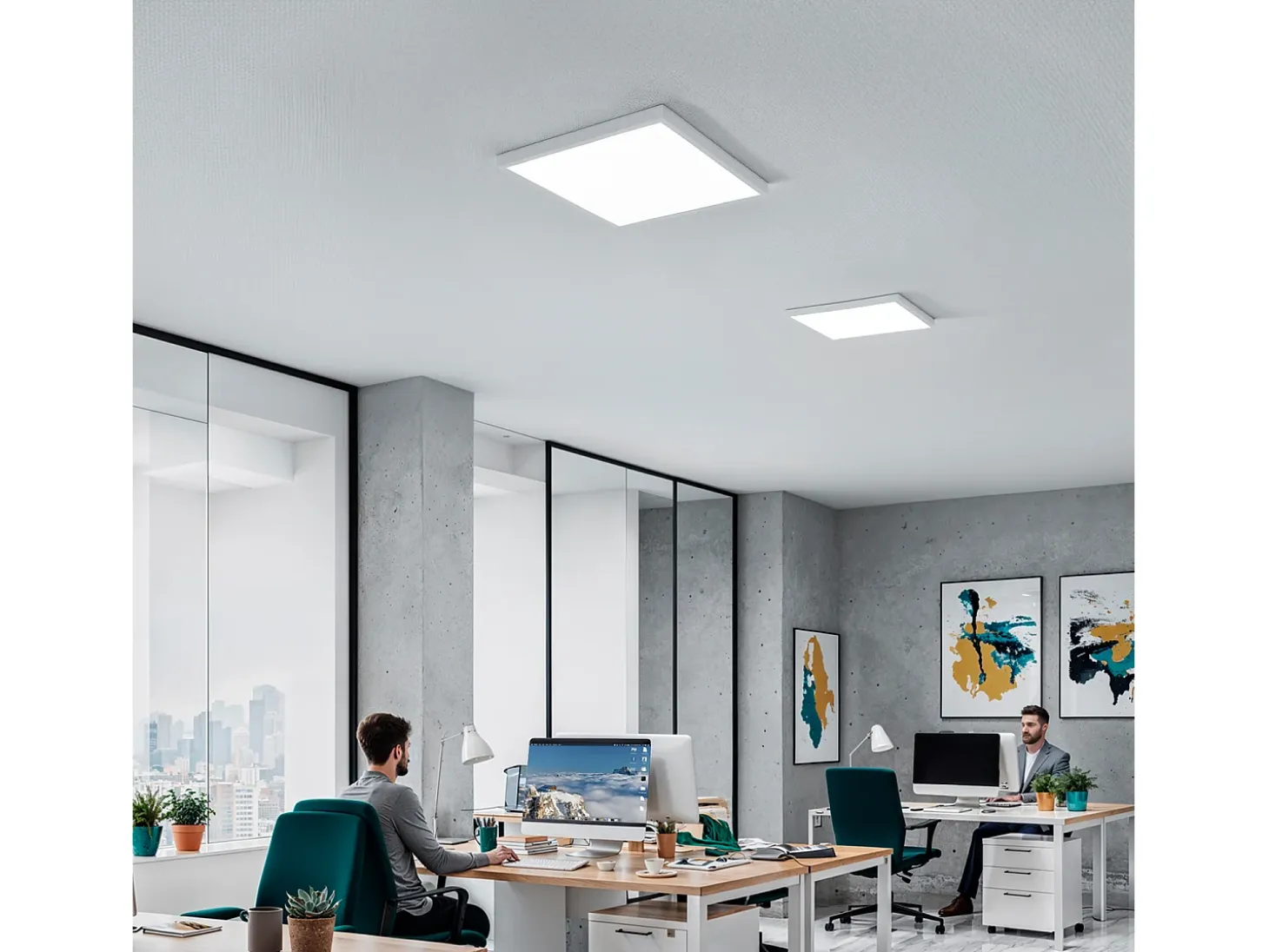 Plafón LED 48W Cuadrado 600x600 mm 5000K Blanco Frío