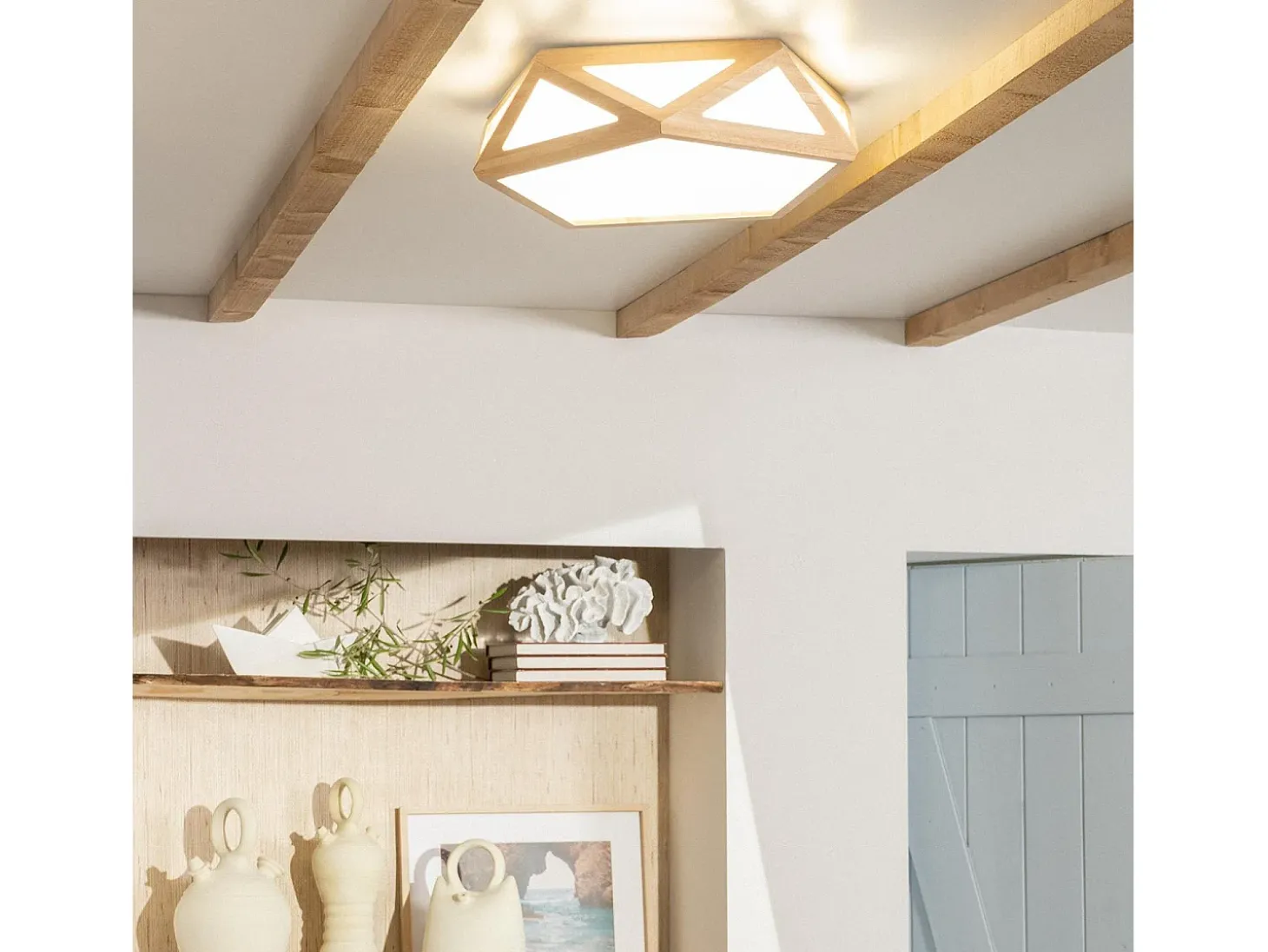 Plafón LED 20W Madera CCT Seleccionable Altigen Madera