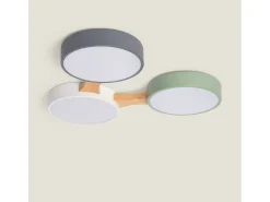 Plafón LED 30W Madera y Metal CCT Seleccionable Sams Multicolor