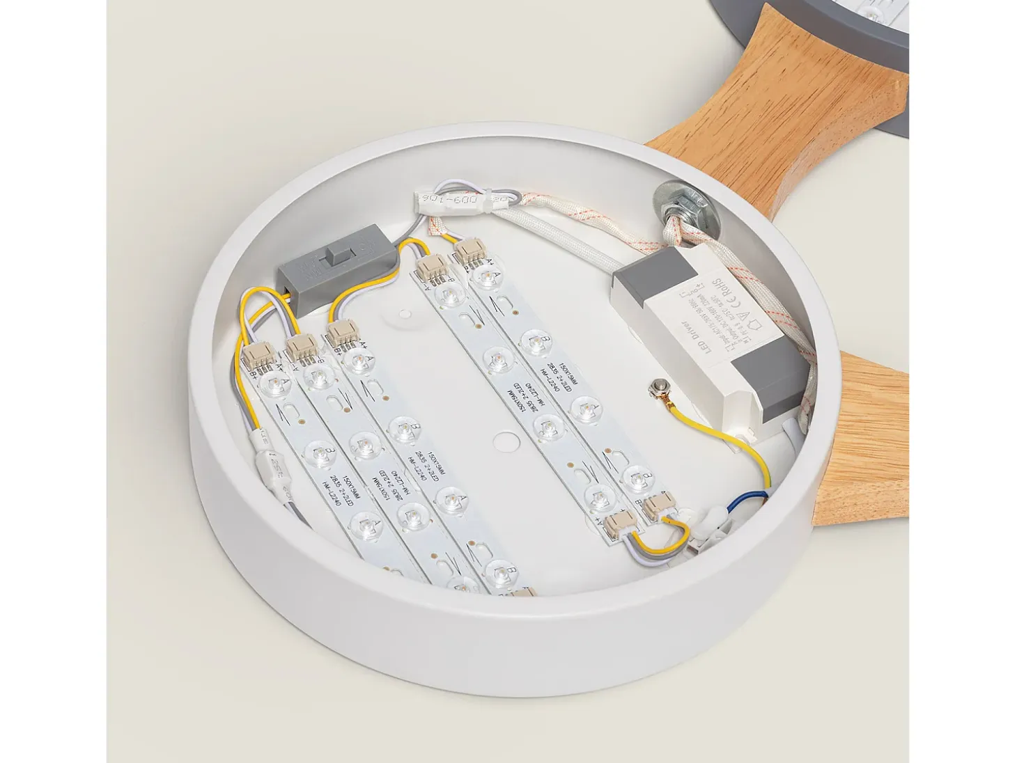 Plafón LED 30W Madera y Metal CCT Seleccionable Sams Multicolor