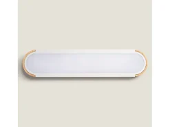 Plafón LED 18W Madera y Metal 140x650 mm CCT Seleccionable Dari Lang Blanco