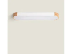 Plafón LED 18W Madera y Metal 140x650 mm CCT Seleccionable Dari Lang Blanco