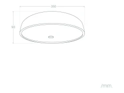 Plafón LED 24W Metal Ø350 mm CCT Seleccionable Eyelight Gris Oscuro