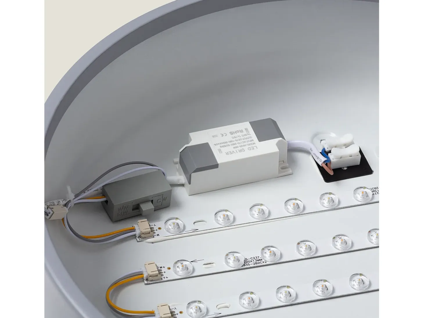 Plafón LED 24W Metal Ø350 mm CCT Seleccionable Eyelight Gris Oscuro